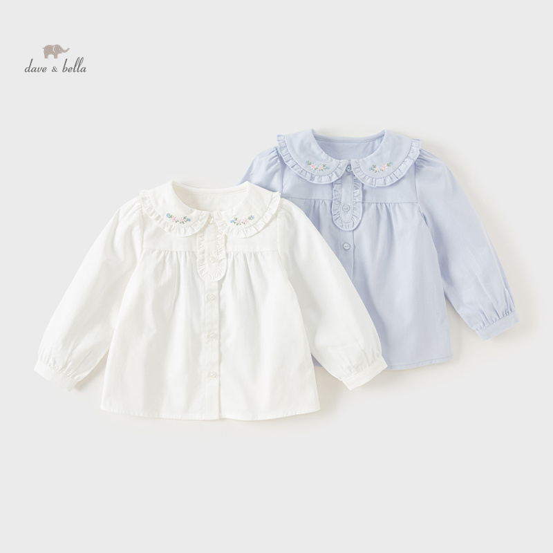 Baby Clothing Embroidery - เดฟ เบลล่าเสื้อปักลายสำหรับเด็กเสื้อผ้าเด็กผู้หญิงฤดูใบไม้ร่วงใหม่เสื้อเด็กน่ารักหวานเสื้อผ้าฝ้ายแท้ DB3241847