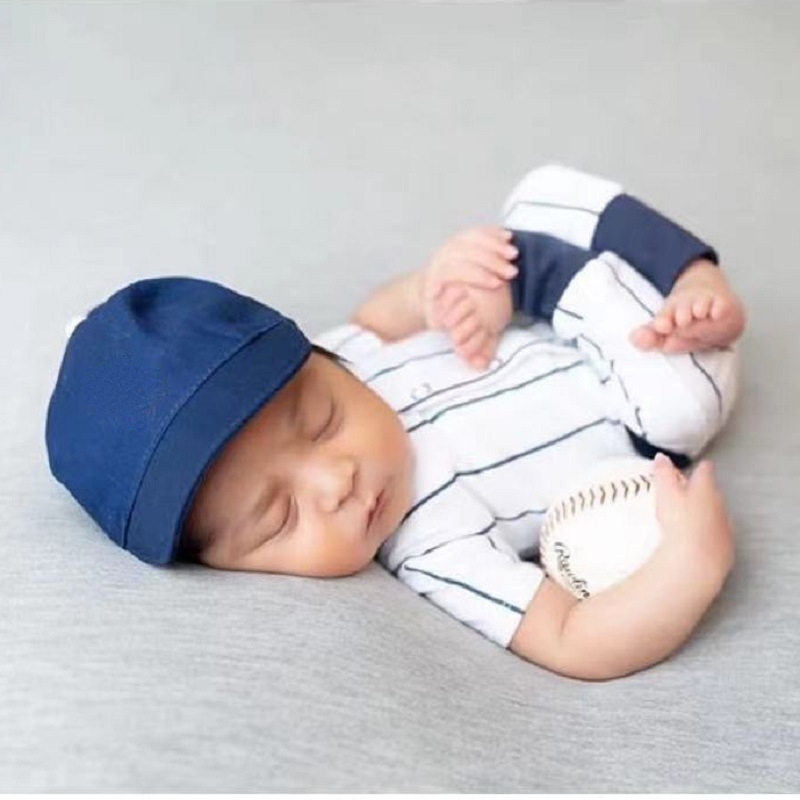 Baby Clothing Set - ชุดจั๊มสูทชุดเด็กทารกอุปกรณ์ประกอบฉากการถ่ายภาพสำหรับเด็กแรกเกิดหมวกเบสบอลเสื้อผ้าอุปกรณ์ภาพถ่ายสำหรับสตูดิโอ