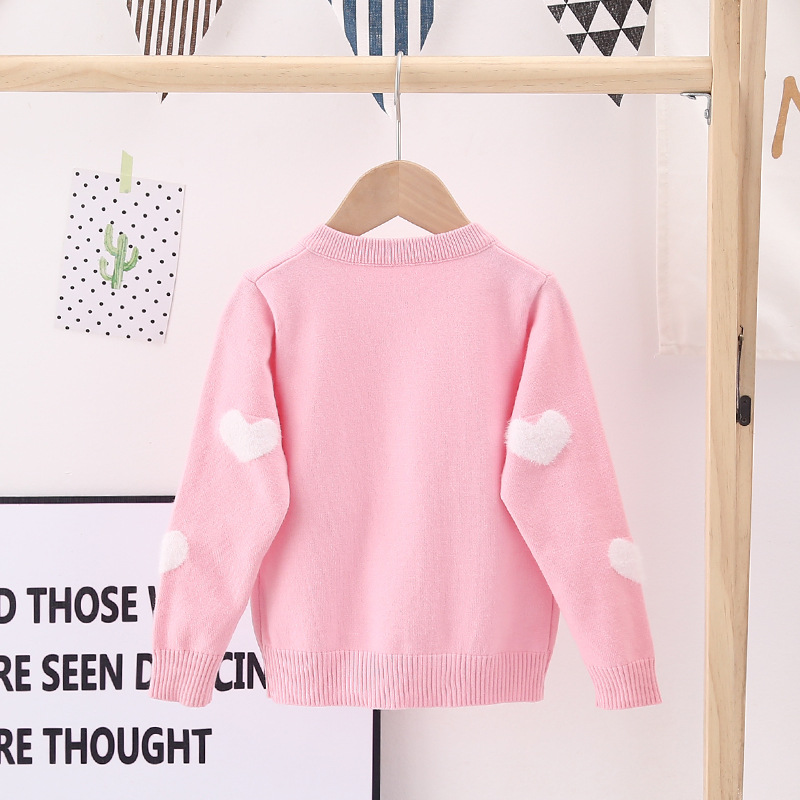 Baby Clothing Yarn - ผู้ผลิตขายส่งเสื้อผ้าเด็กหญิงเสื้อสเวตเตอร์ถักขนสัตว์ 24 ฤดูใบไม้ร่วงสินค้าใหม่เด็ก mink love jacquard
