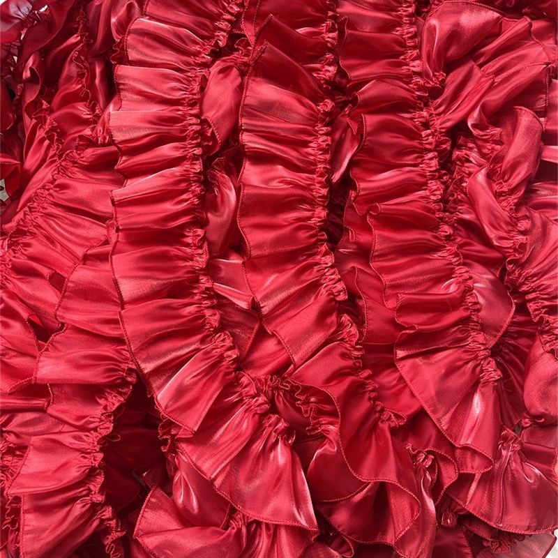 Baby Clothing Yarn - ผ้าลูกไม้จีบสีมุกกว้าง 7 ซม. สำหรับตกแต่งชุดโลลิต้า เสื้อผ้าเด็ก ผ้าม่าน