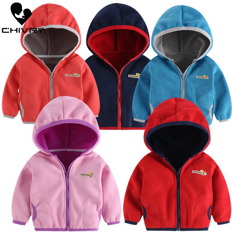 Baby Clothing Girls - เด็กเด็กหญิงเด็กชายขนสัตว์ Hooded เสื้อคลุมแบบมีซิป Outwear เสื้อกันหนาว2019ฤดูใบไม้ร่วงเด็กฤดูหนาว Warm