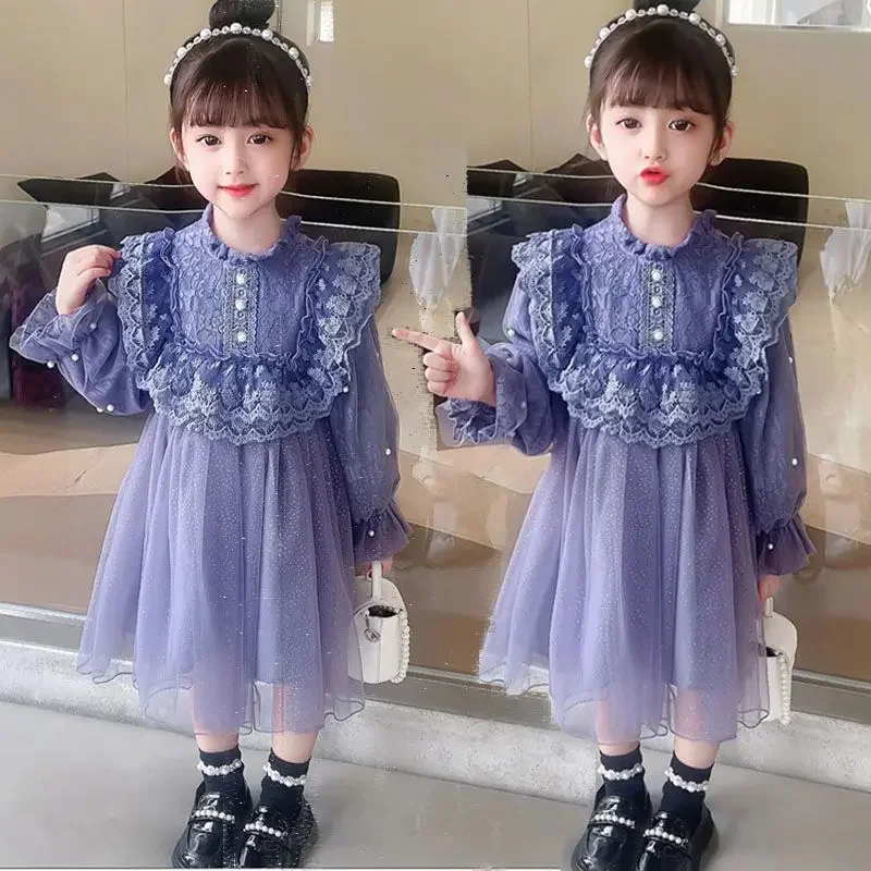 Baby Clothing Yarn - เสื้อผ้าเด็กใหม่ลูกไม้วันเกิดเจ้าหญิงกระโปรงเด็ก Elegant กระโปรงเส้นด้ายหญิงฤดูใบไม้ผลิและฤดูใบไม้ร่วงชุดกํามะหยี่หนา