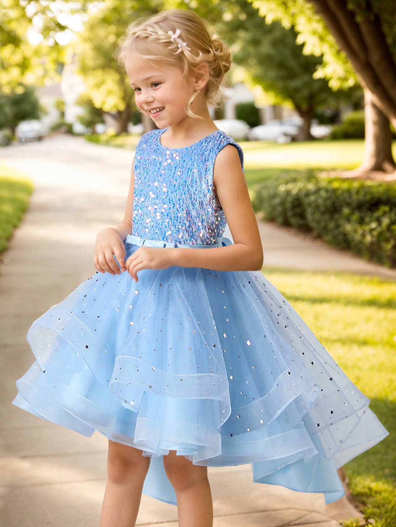 ชุดเดรสเด็กผู้หญิงลายดอกไม้ประ - Baby Clothing Girls บทวิจารณ์และราคา
