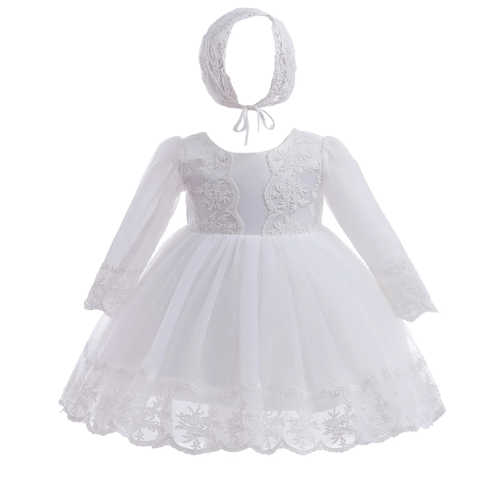 ชุดเดรสเด็กผู้หญิงสีขาวปักลายส - Baby Clothing Yarn บทวิจารณ์และราคา
